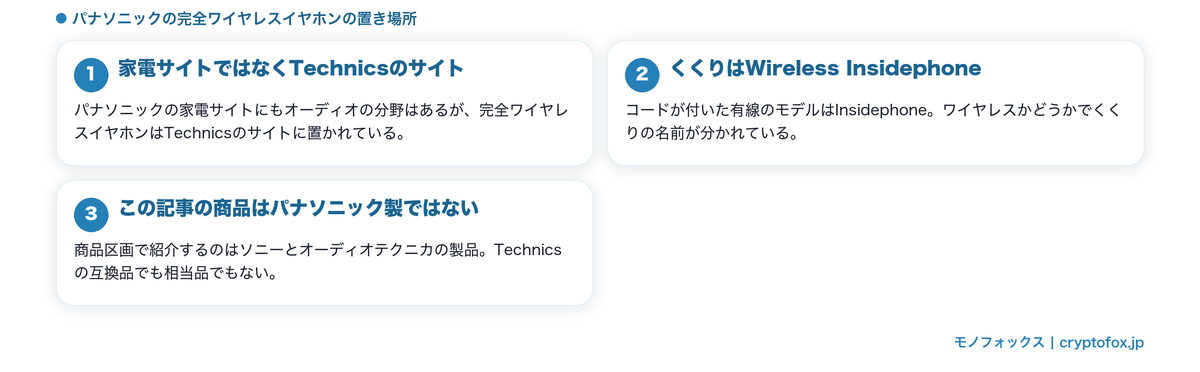 パナソニックの完全ワイヤレスイヤホンの置き場所
