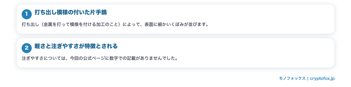 雪平鍋とはどんな鍋かの要点を整理した図