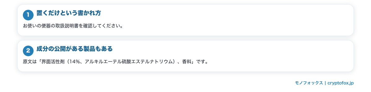 タンクに入れるタイプは別物の要点を整理した図