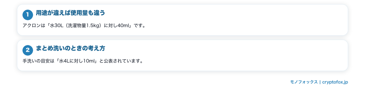 普段着の洗剤とは分けるの要点を整理した図