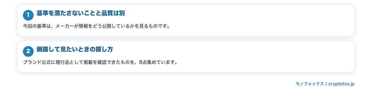 順位に入らなかった製品の扱いの要点を整理した図