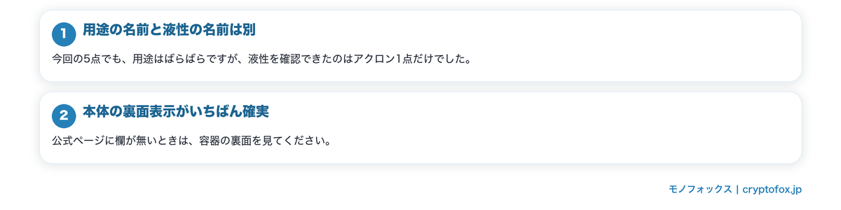 中性という言葉の意味をおさらいの要点を整理した図