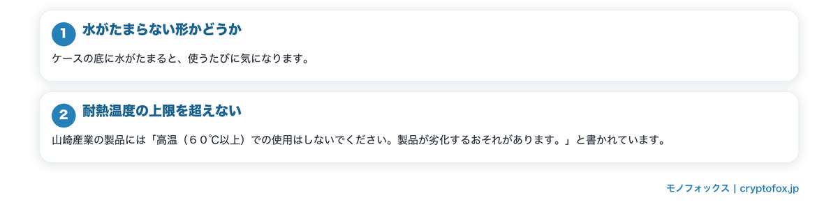 ケースの中で乾かすときの要点を整理した図
