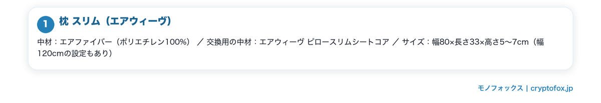 薄型の枕にも交換材が用意されるを図で整理した図解