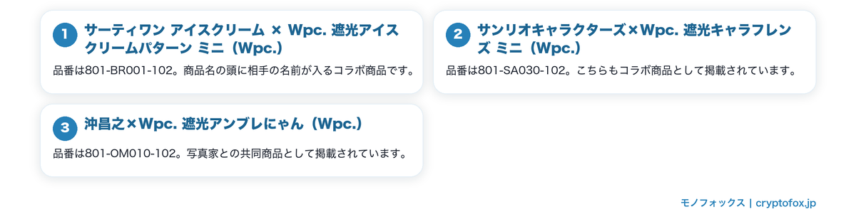 限定として掲載された折りたたみ傘を図で整理した図解